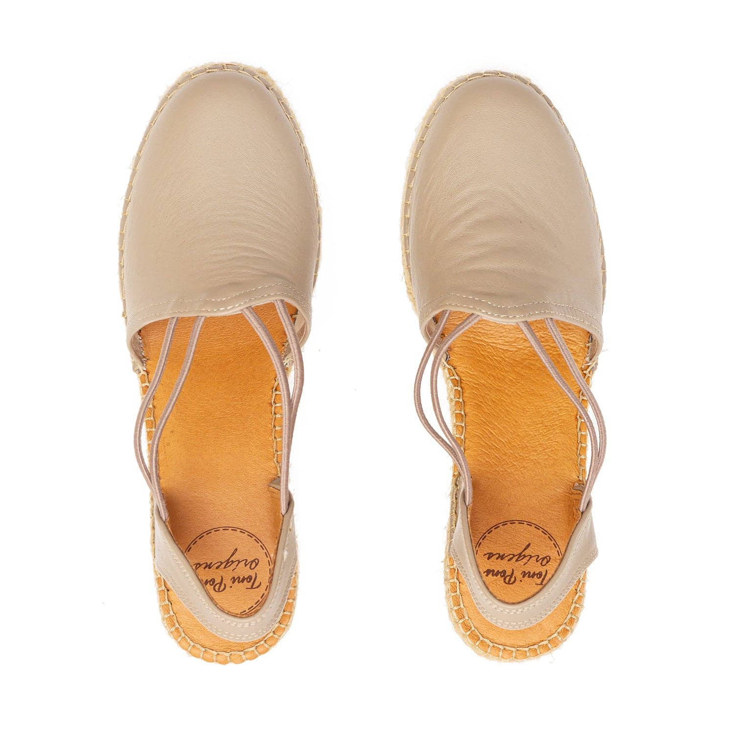 Plain Leather Wedge Espadrille for Women - Torino-P