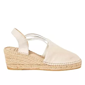 Plain Suede Leather Wedge Espadrille for Women - Tremp