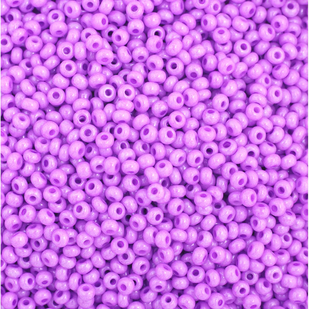 Preciosa Czech Glass, 11/0 Round Seed Bead, Opaque Fuchsia Dyed (1 Tube)