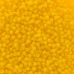 Preciosa Czech Glass, 9/0 Cylinder 3cuts Seed Bead, Opaque Golden Yellow (1 Tube)