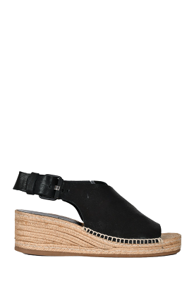 Rag & Bone Black Leather Espadrilles Size 38