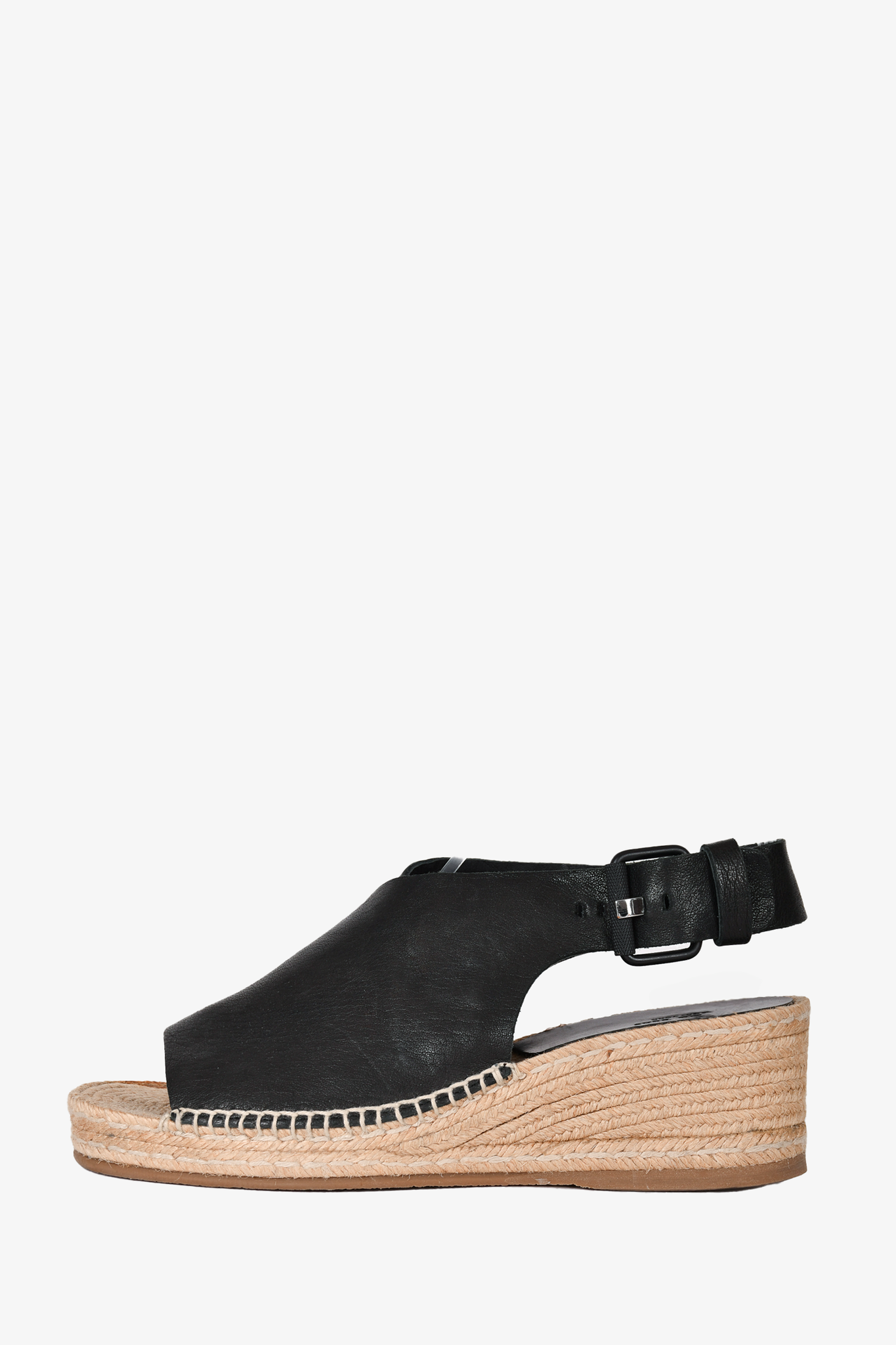 Rag & Bone Black Leather Espadrilles Size 38