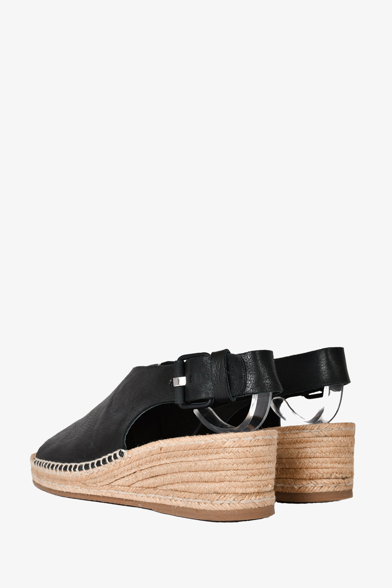 Rag & Bone Black Leather Espadrilles Size 38