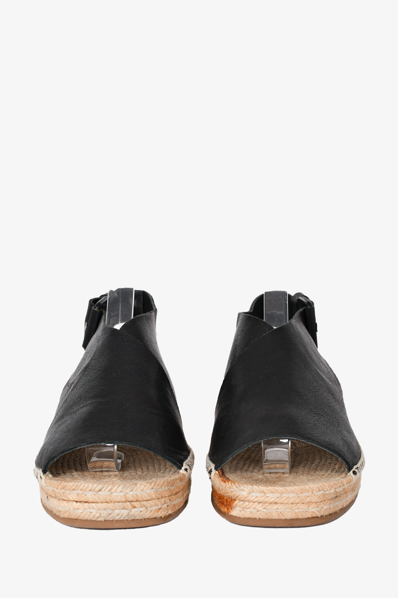 Rag & Bone Black Leather Espadrilles Size 38