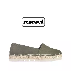 Renewed Closed Toe Suede Leather Espadrilles for Women - Alma-A