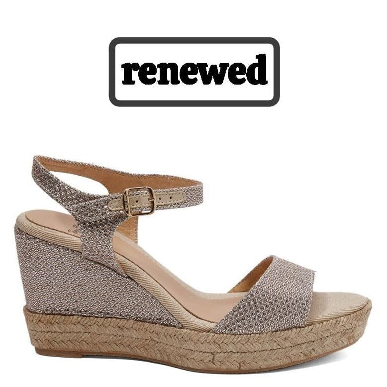 Renewed Cotton Blend Wedge Espadrille for Women - Agnes-S