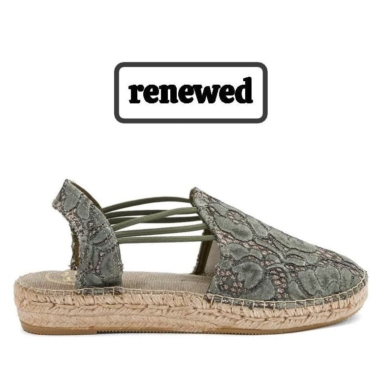 Renewed Embroidered Cotton Blend Wedge Espadrille for Women - Noa-JA