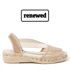 Renewed Glitter Cotton Blend Wedge Espadrille for Women - Estel-ZY