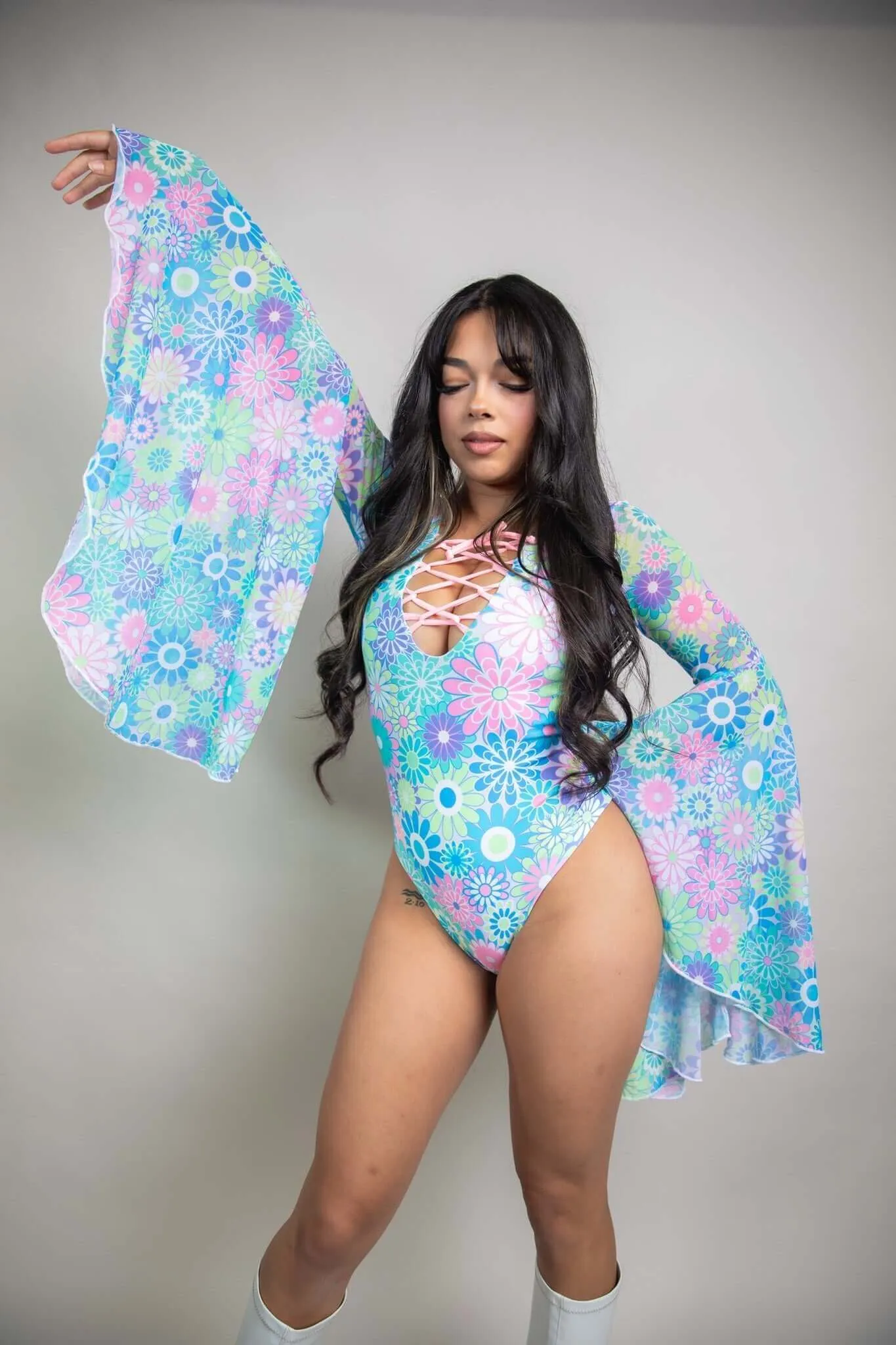 Retro Bloom Goddess Bodysuit