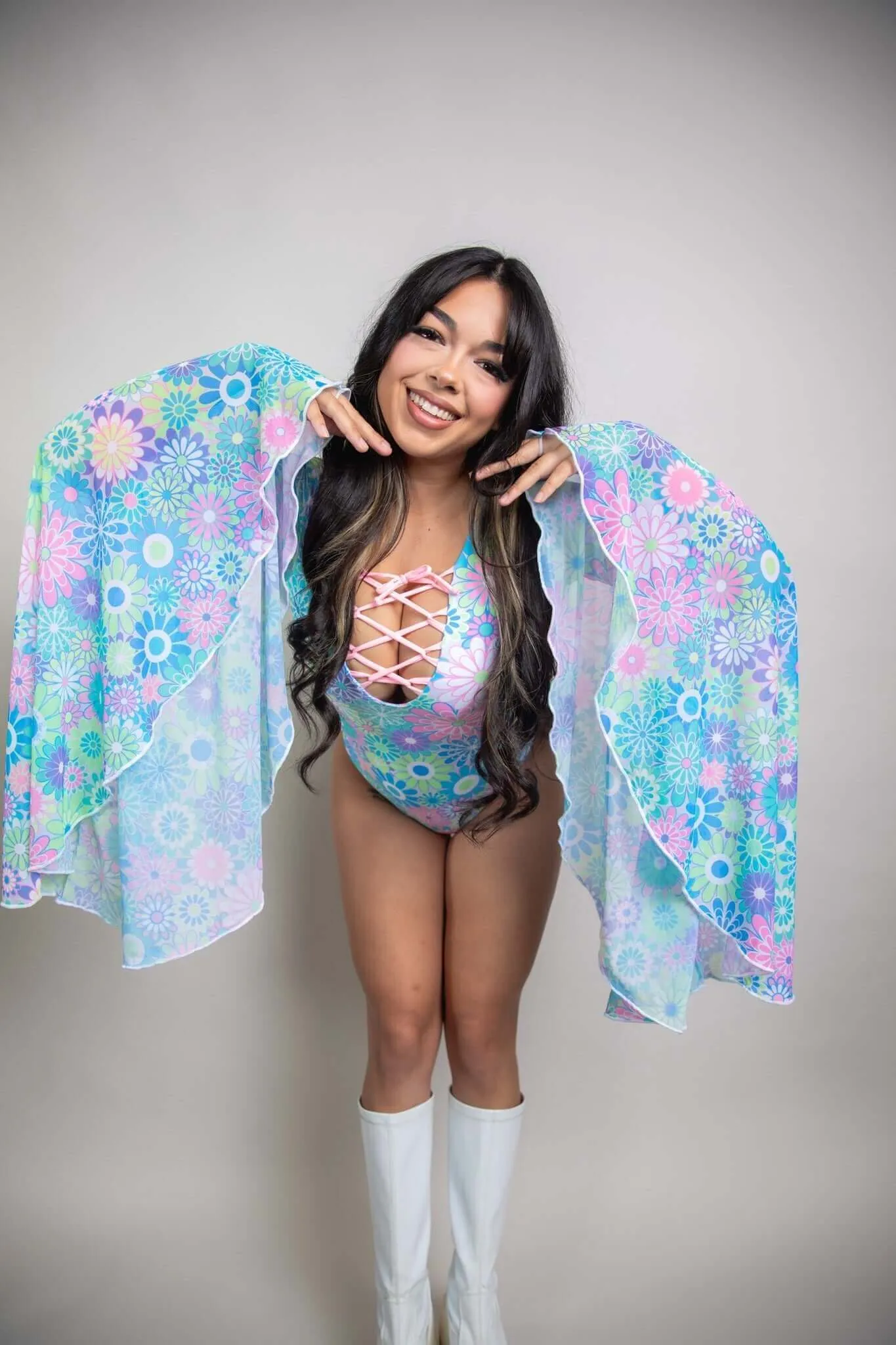 Retro Bloom Goddess Bodysuit