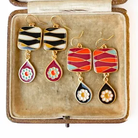 Retro Style Statement Earrings - WS