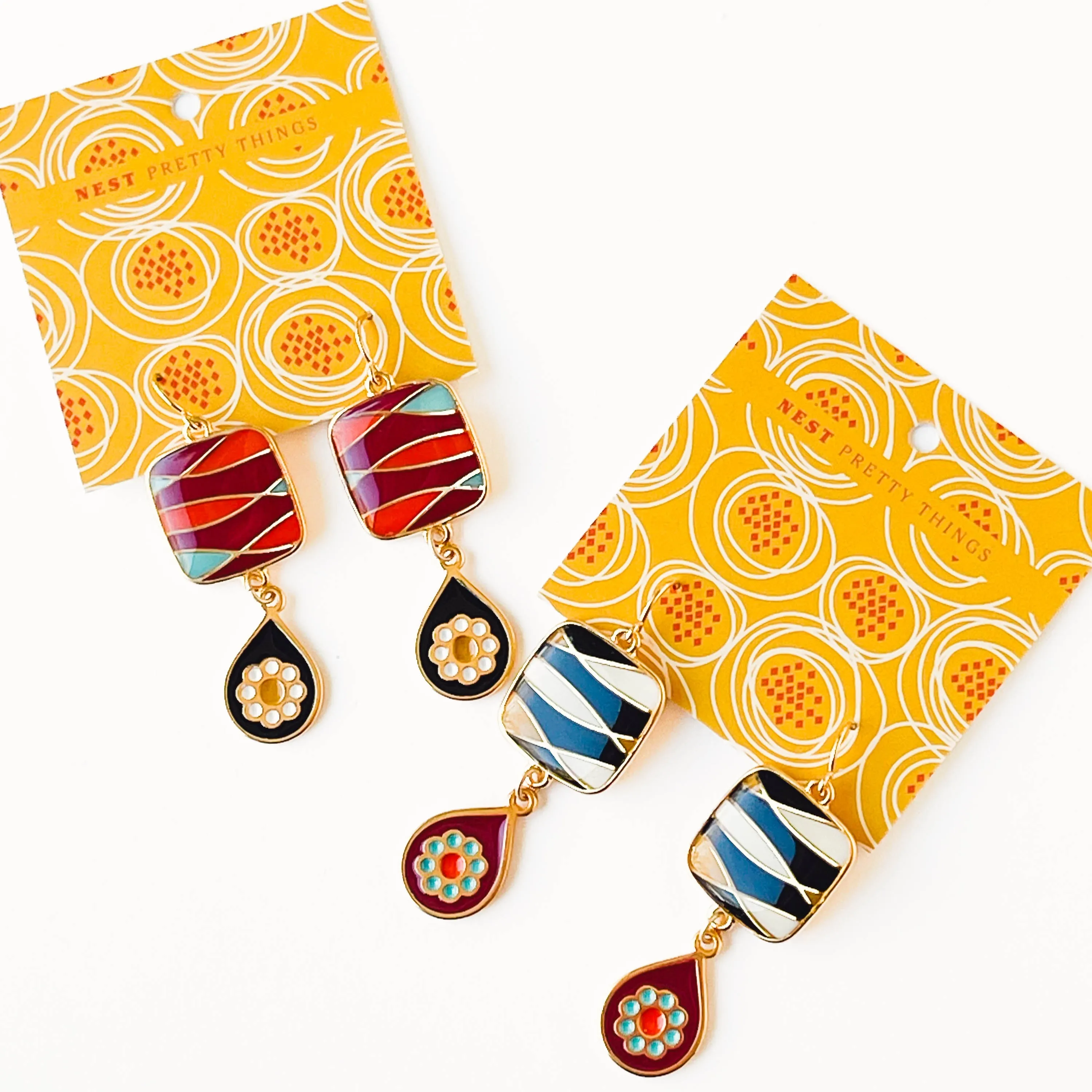 Retro Style Statement Earrings - WS