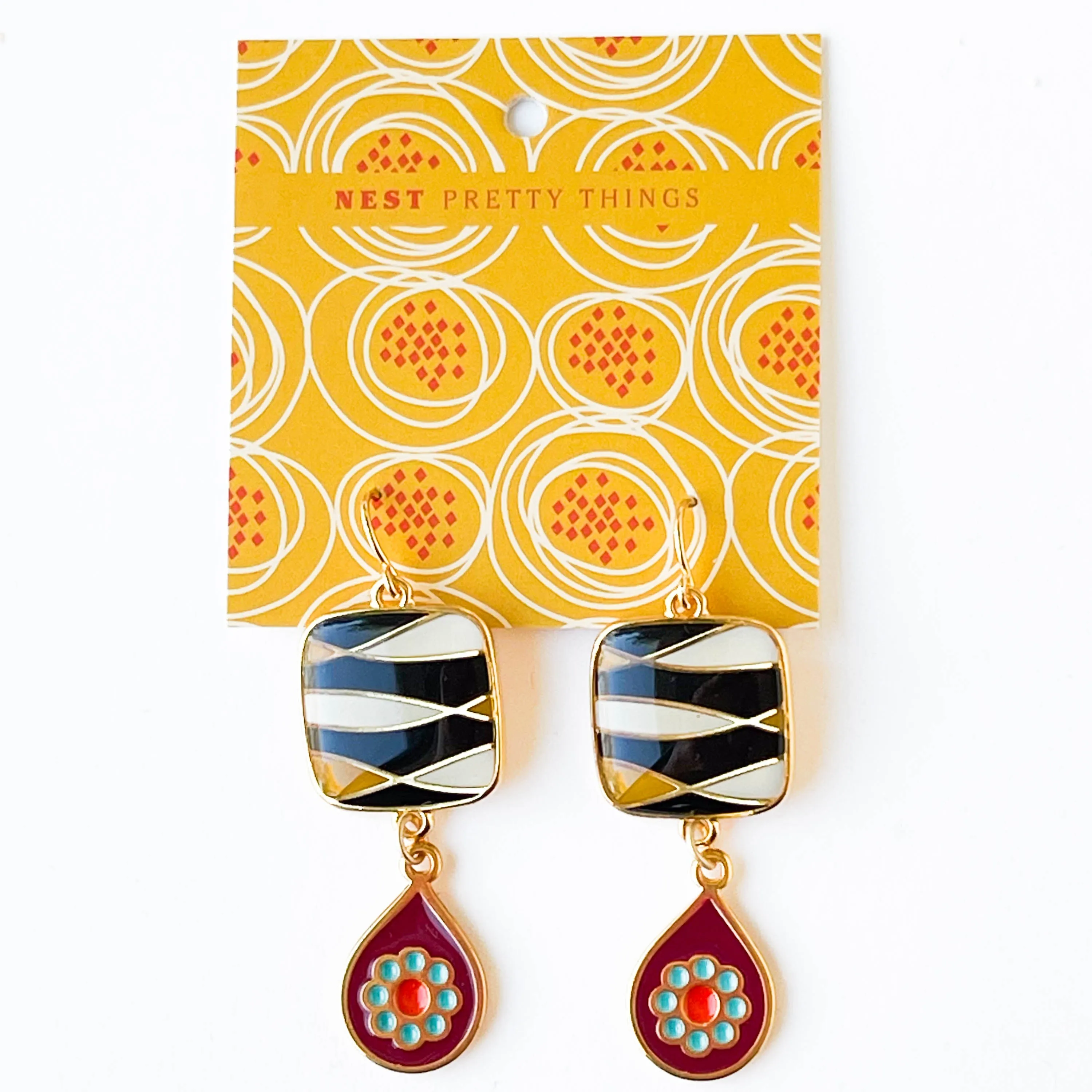 Retro Style Statement Earrings - WS