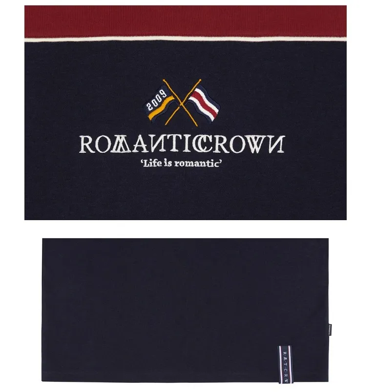 ROMANTIC CROWN  |Casual Style Unisex Studded Street Style Long Sleeves Cotton