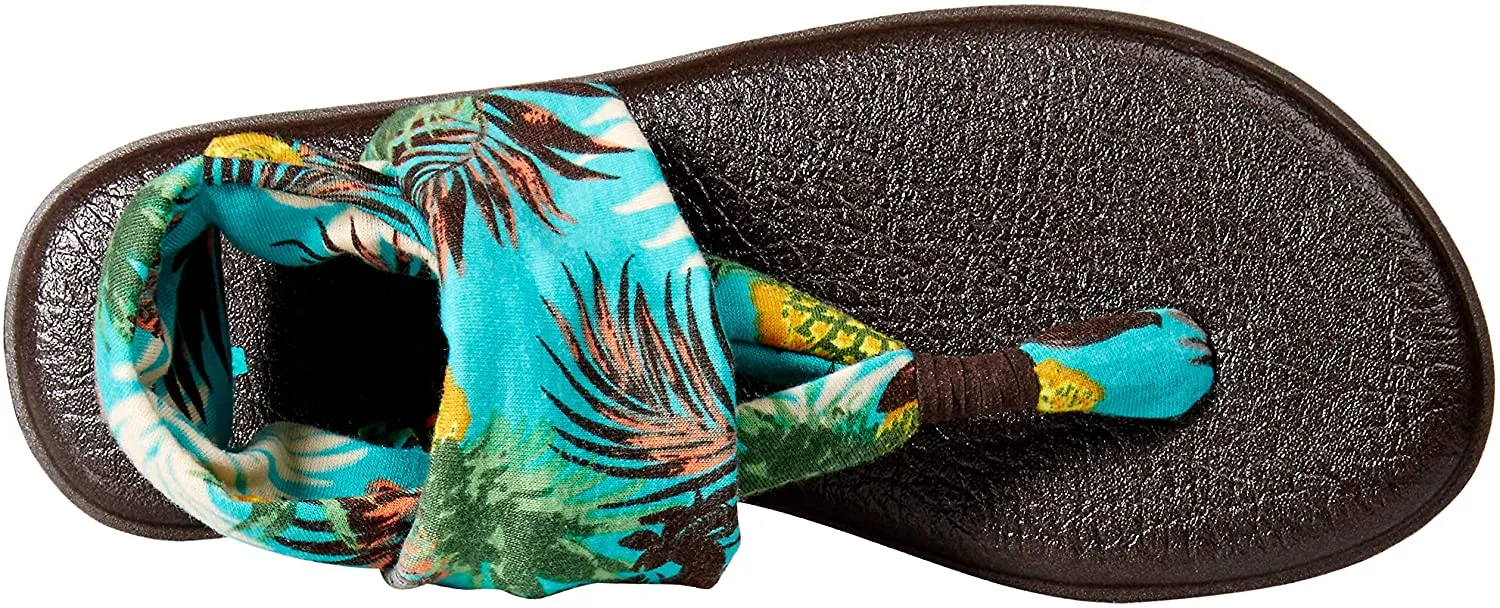 Sanuk Yoga Sling 2 Prints Seafoam Pineapple Sandals - Women's