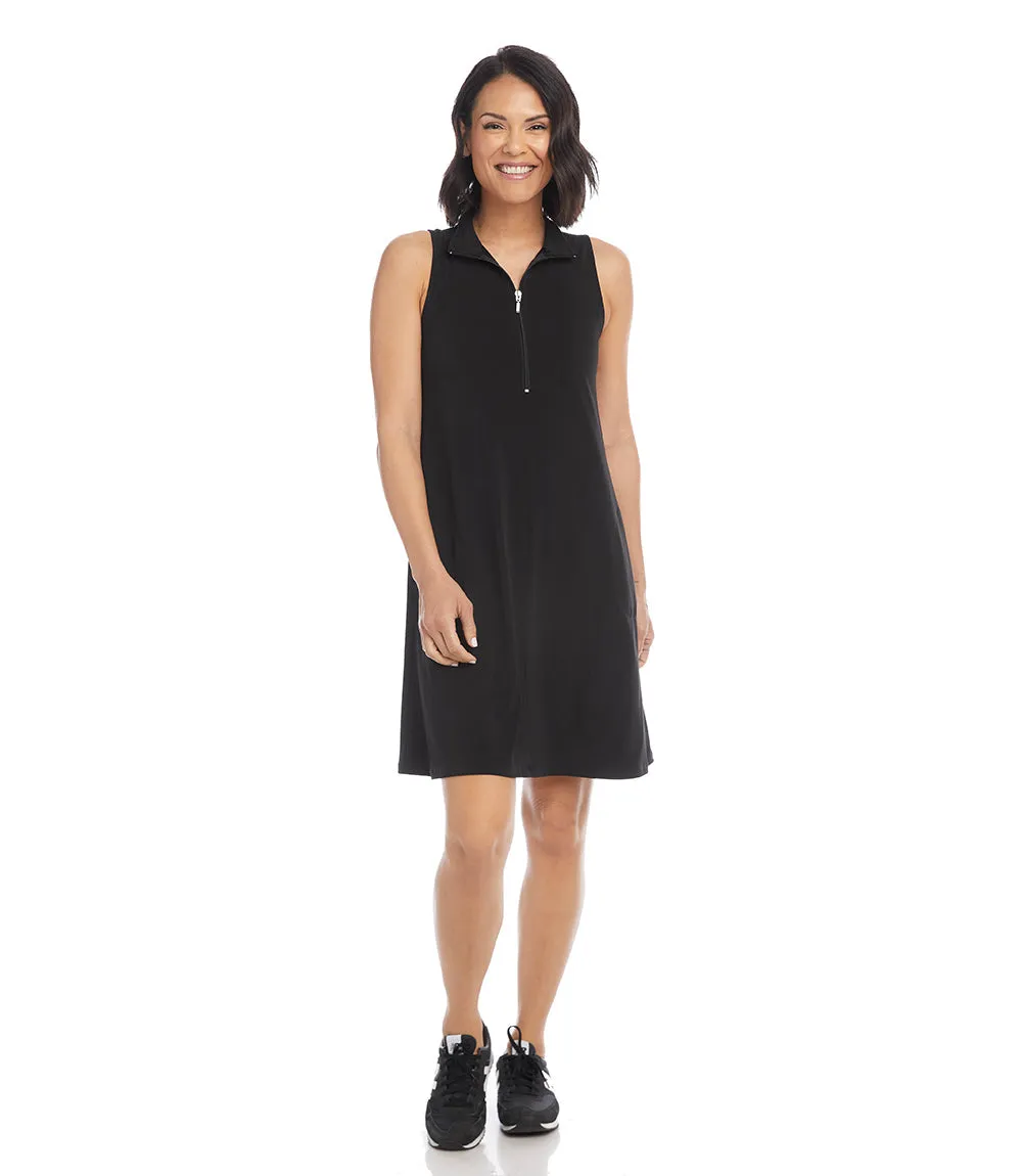 Sleeveless Zip-Up Travel Dress