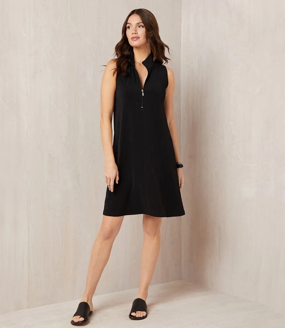 Sleeveless Zip-Up Travel Dress