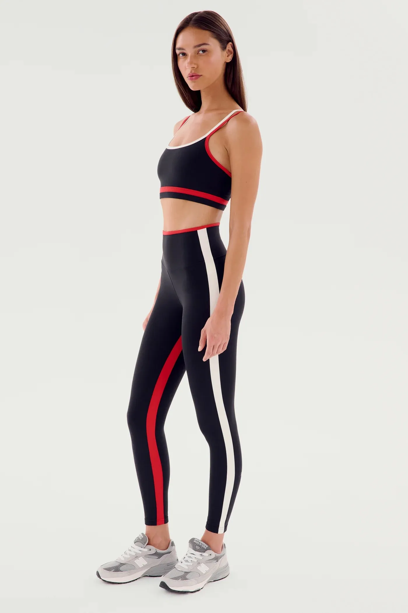 Splits 59 Sam High Waist Rigor 7/8 | Black & Pirate Red