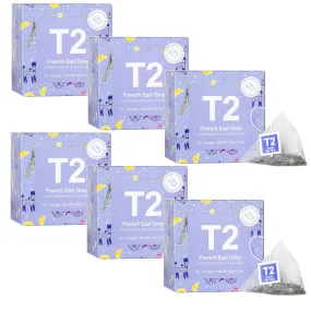 T2 French Earl Grey Teabag 10 Pack Tea  Box of 6