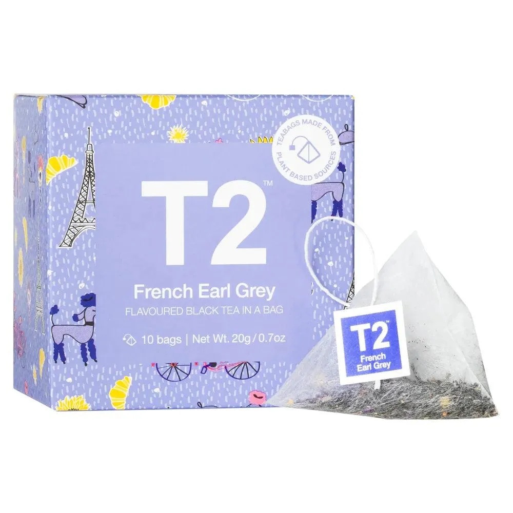 T2 French Earl Grey Teabag 10 Pack Tea  Box of 6