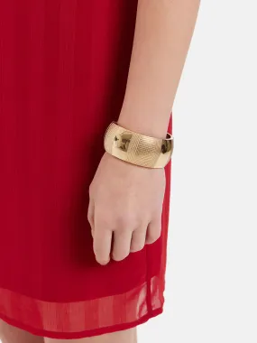 Textured Gold Clasp Bracelet