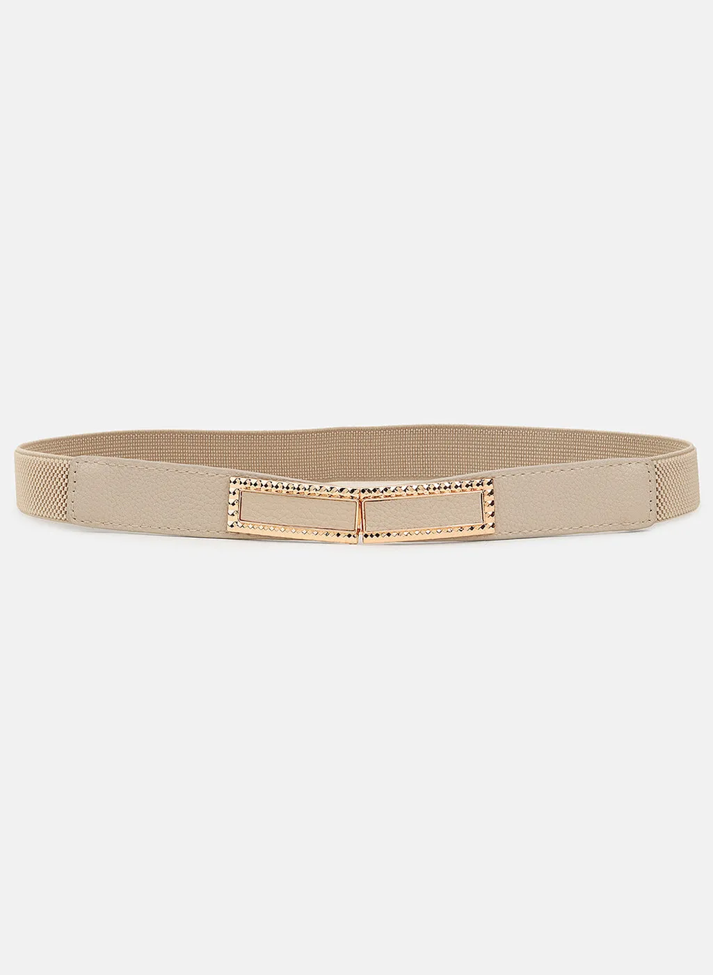 Thin Belt With Textured Buckle