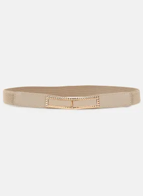 Thin Belt With Textured Buckle