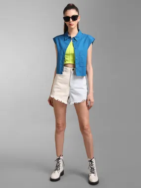 Twill Colour Blocked Shorts