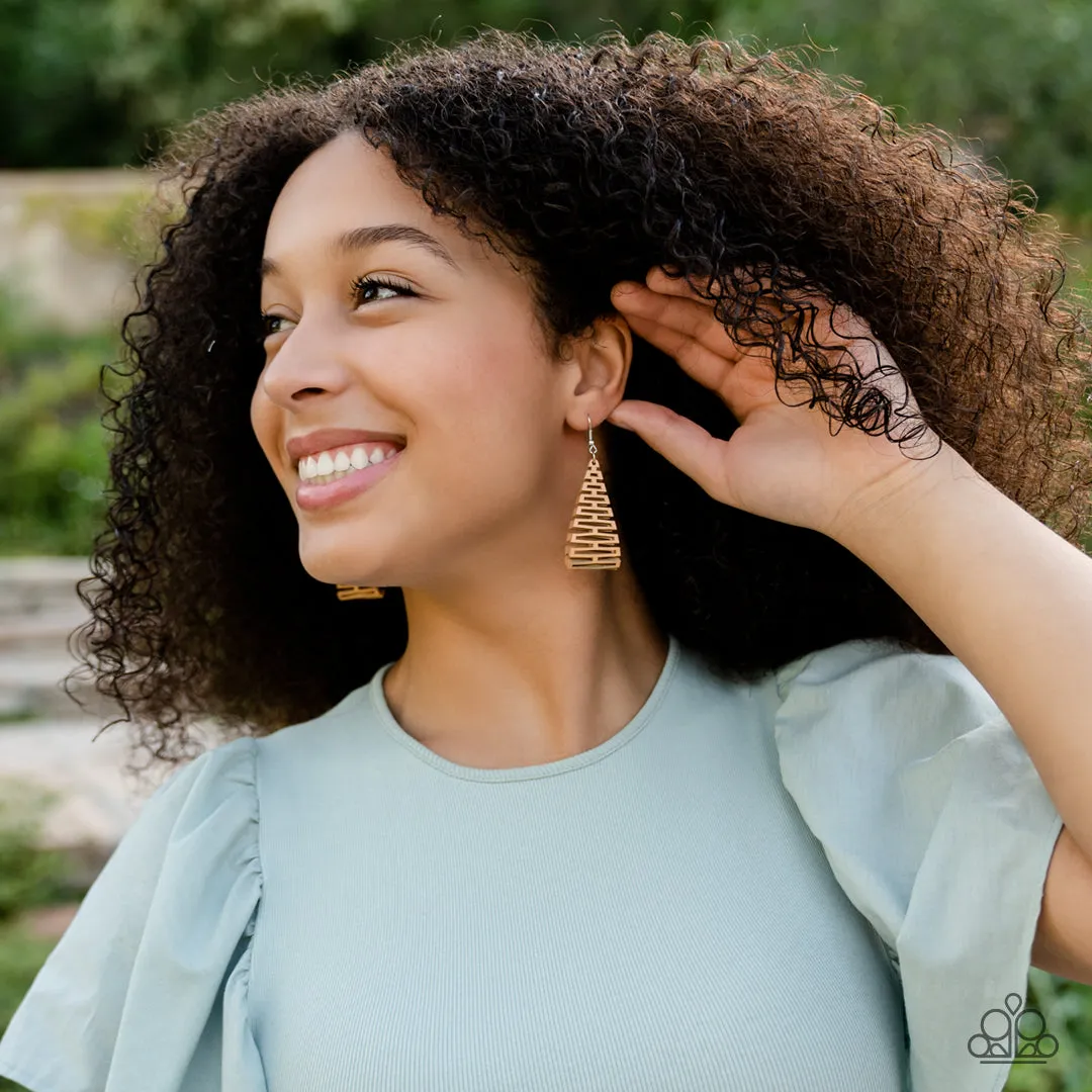 Urban Delirium - Brown ~ Paparazzi Earrings