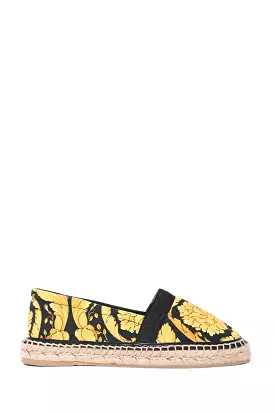 Versace Baroque Canvas Espadrilles Size 37