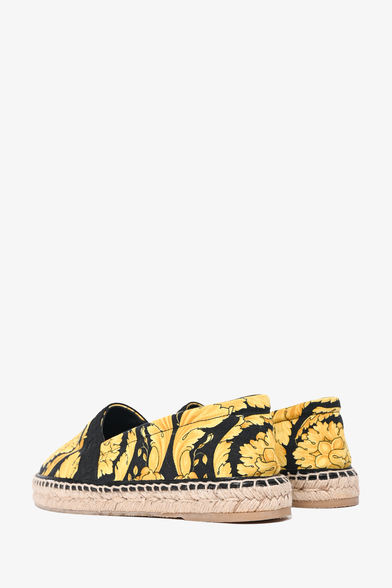 Versace Baroque Canvas Espadrilles Size 37