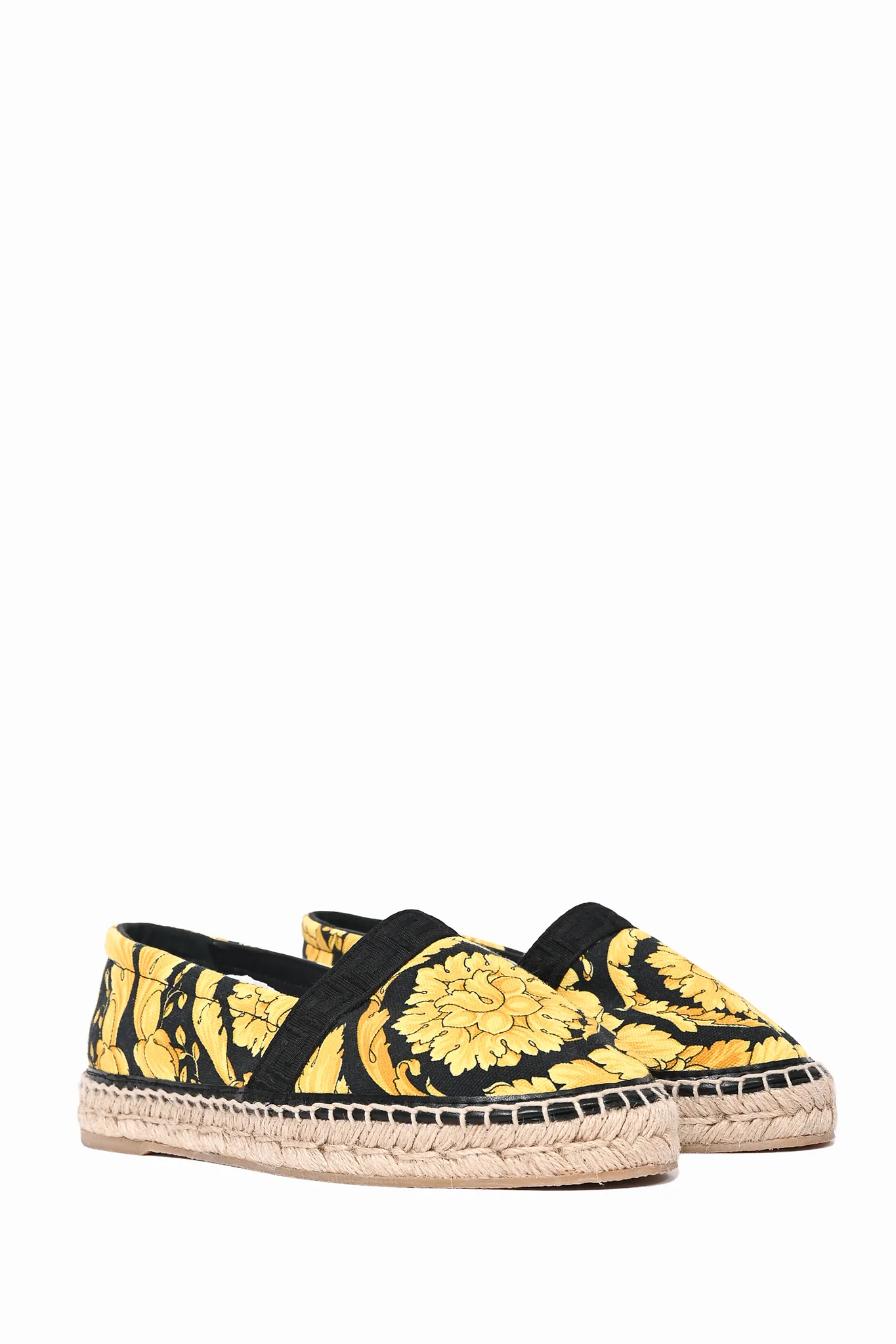 Versace Baroque Canvas Espadrilles Size 37