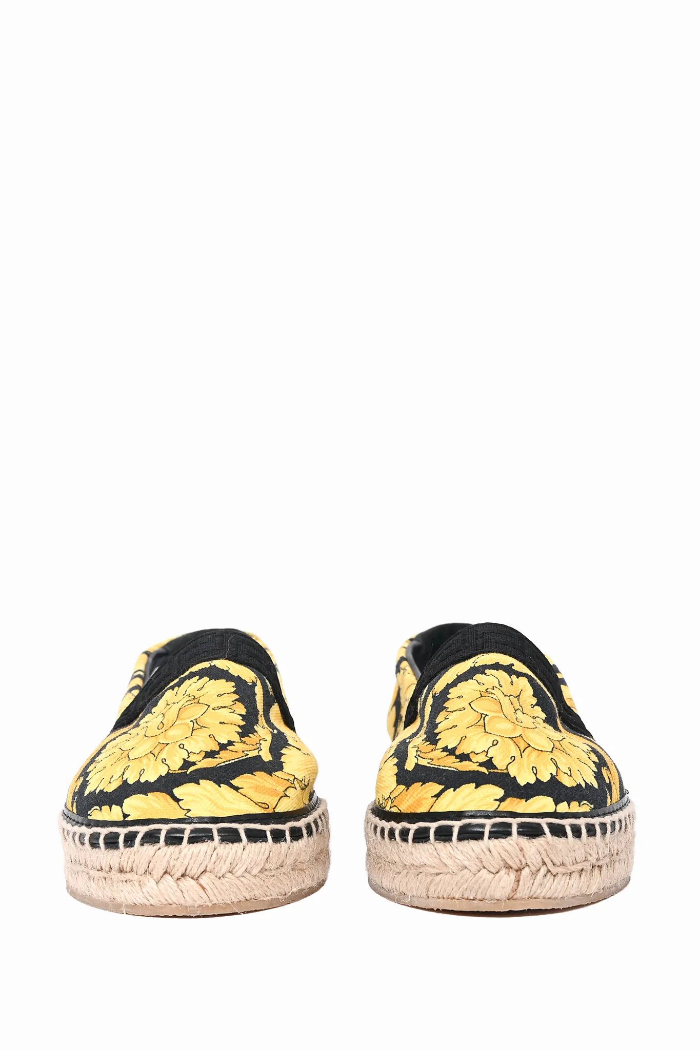 Versace Baroque Canvas Espadrilles Size 37