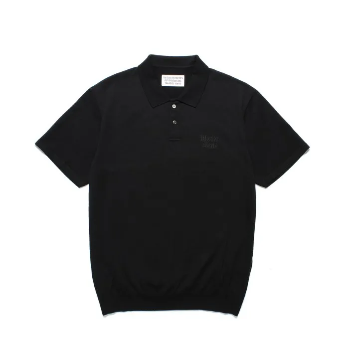 WACKO MARIA  |Street Style Plain Cotton Short Sleeves Oversized Logo Polos