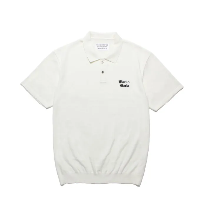 WACKO MARIA  |Street Style Plain Cotton Short Sleeves Oversized Logo Polos