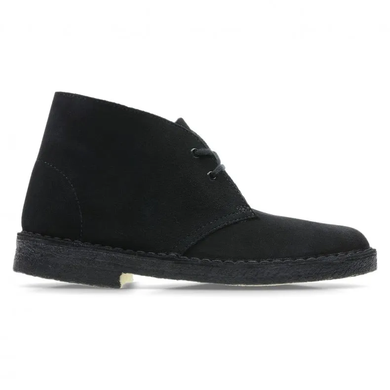 Women's Clarks Originals Desert Boot (Black Suede)