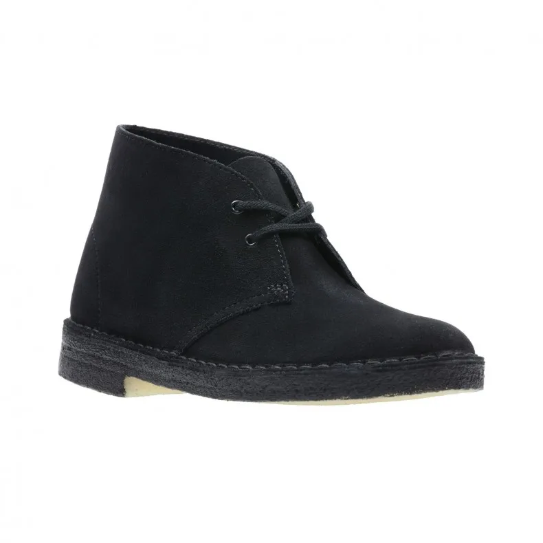 Women's Clarks Originals Desert Boot (Black Suede)