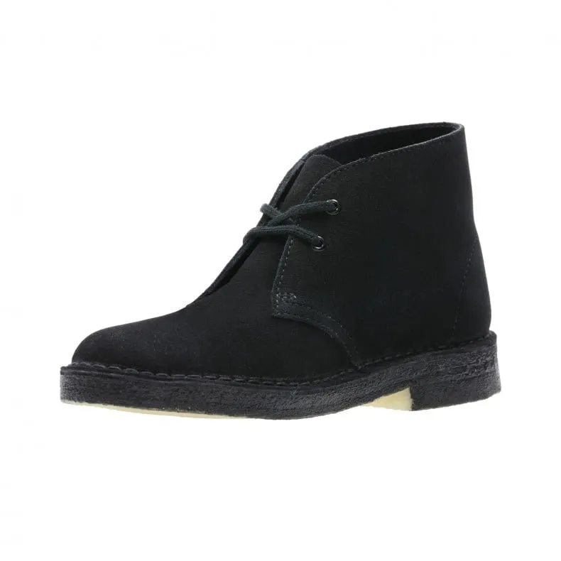 Women's Clarks Originals Desert Boot (Black Suede)