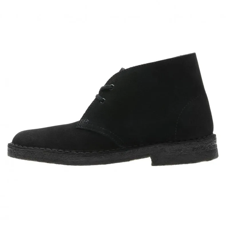 Women's Clarks Originals Desert Boot (Black Suede)