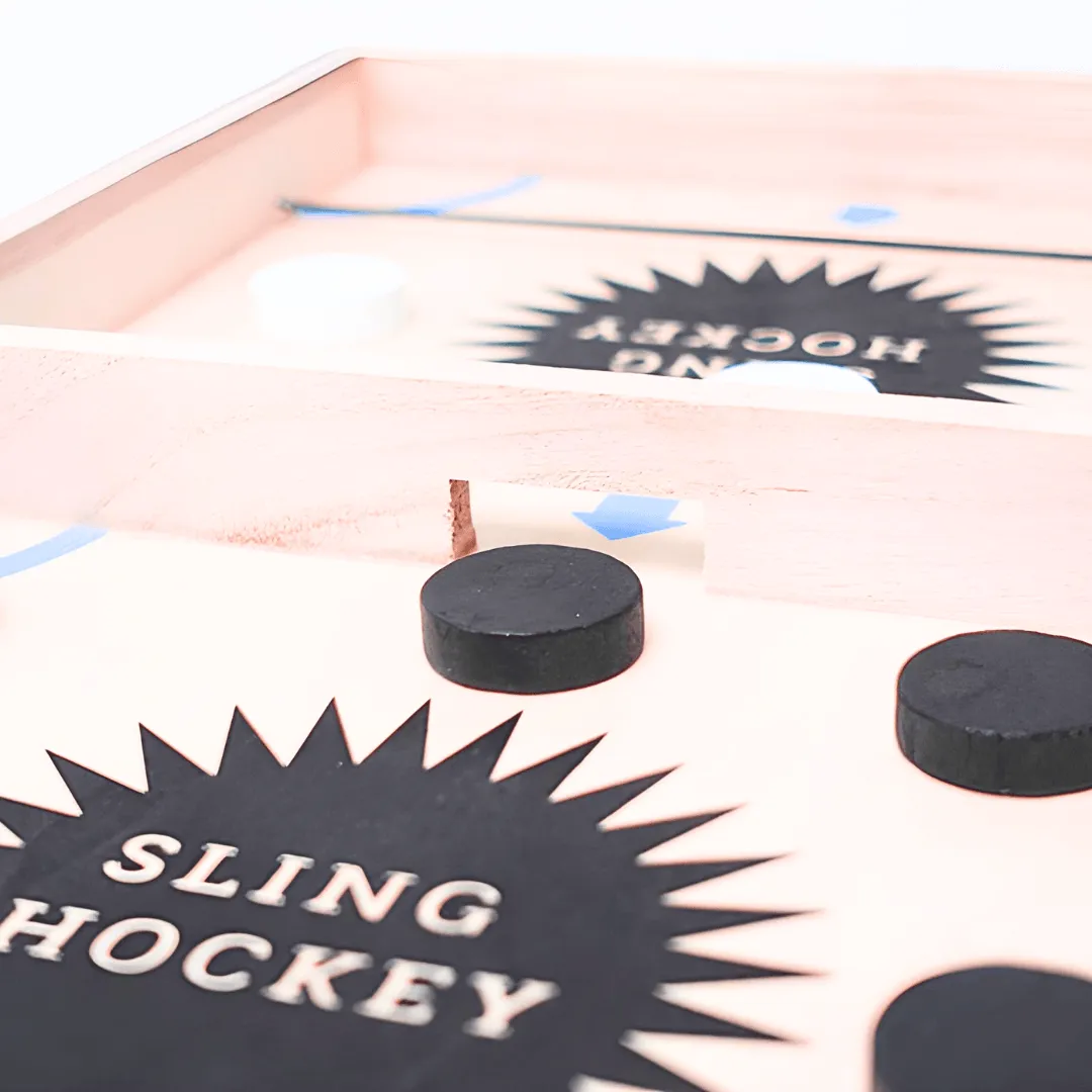 Wooden Sling Hockey Game for Adults & Kids